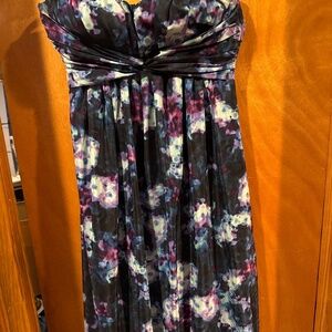 Jessica Simpson Women's M Dress Blue Purple Tie-Dye Padded Strapless NWT BP29